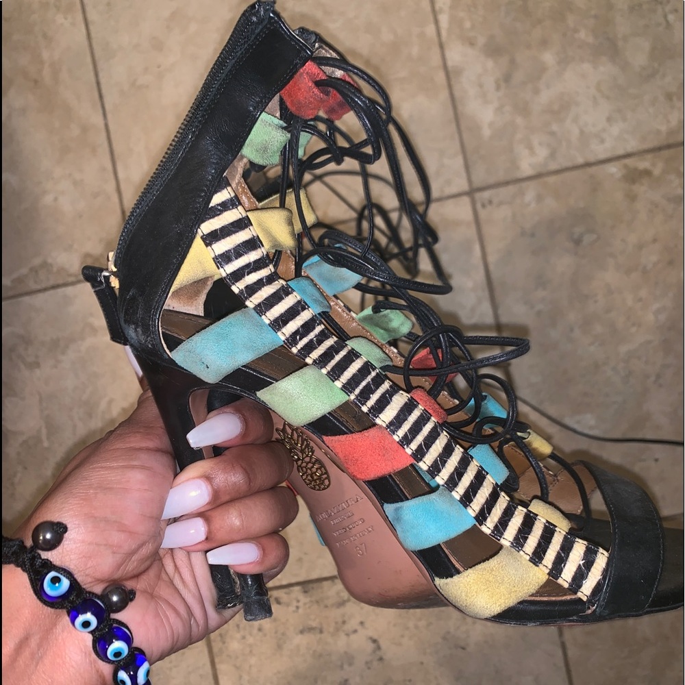 Aquazurra strapped  heels